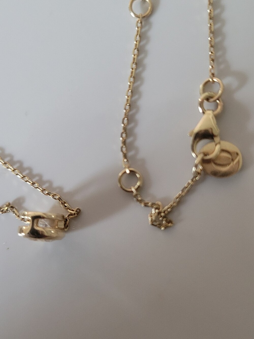 14k Gold Solitaire Lab Grown Diamond Necklace - Picture 5 of 10